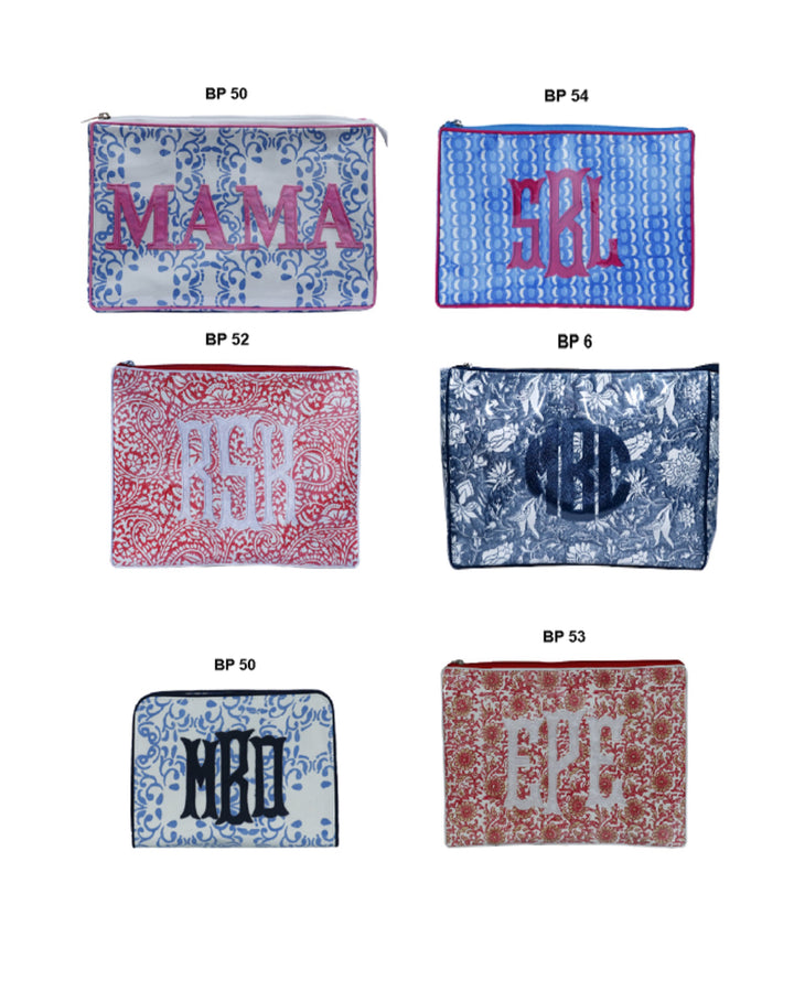 Assorted Personalized Cosmetic Bags | +Colors