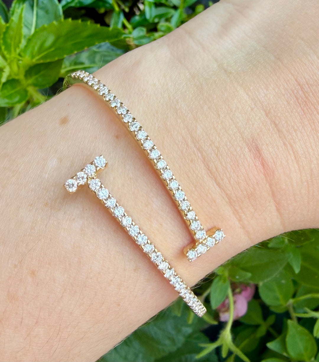 B6162Y 14kt 2ct Diamond T Bracelet