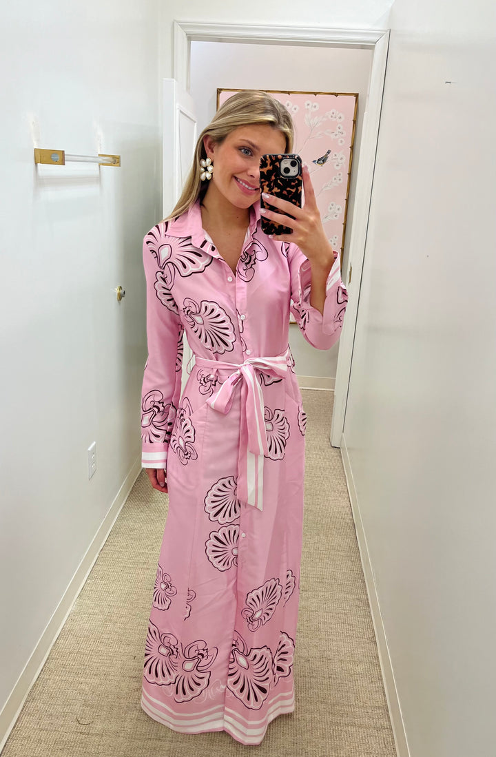 Tilos Maxi Dress | Pink