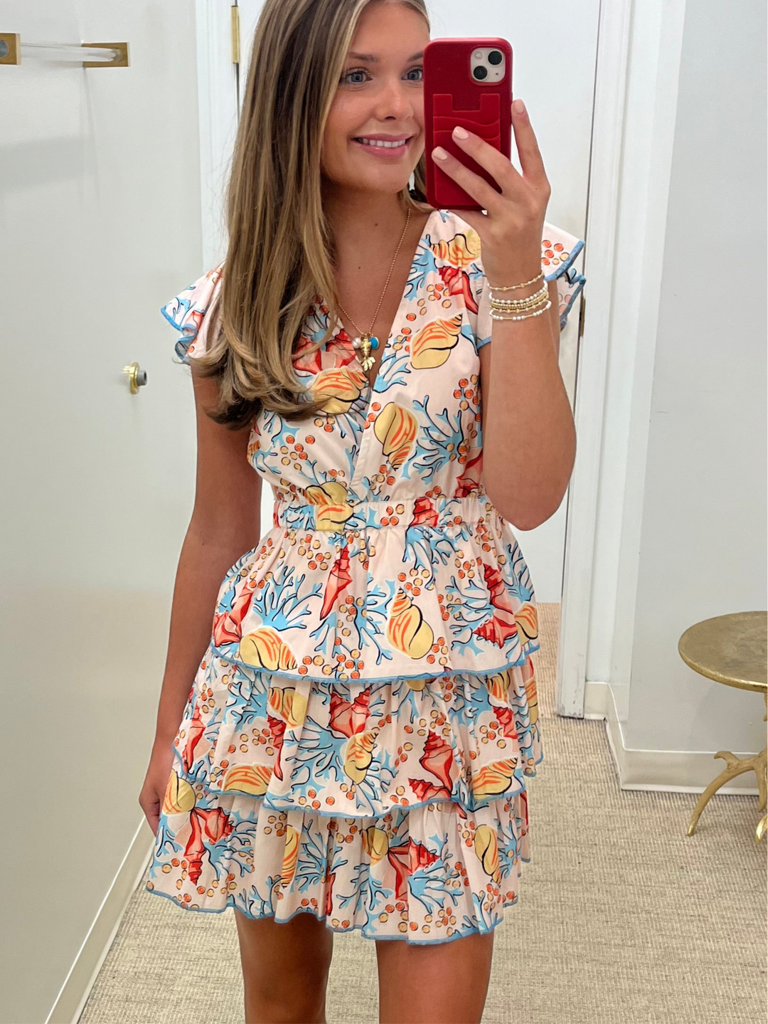 Cassie Dress | Coral Garden Blue