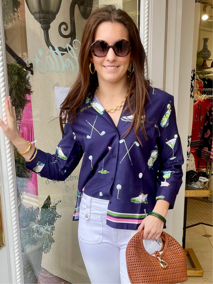 Tiffany Golf Tee | Navy