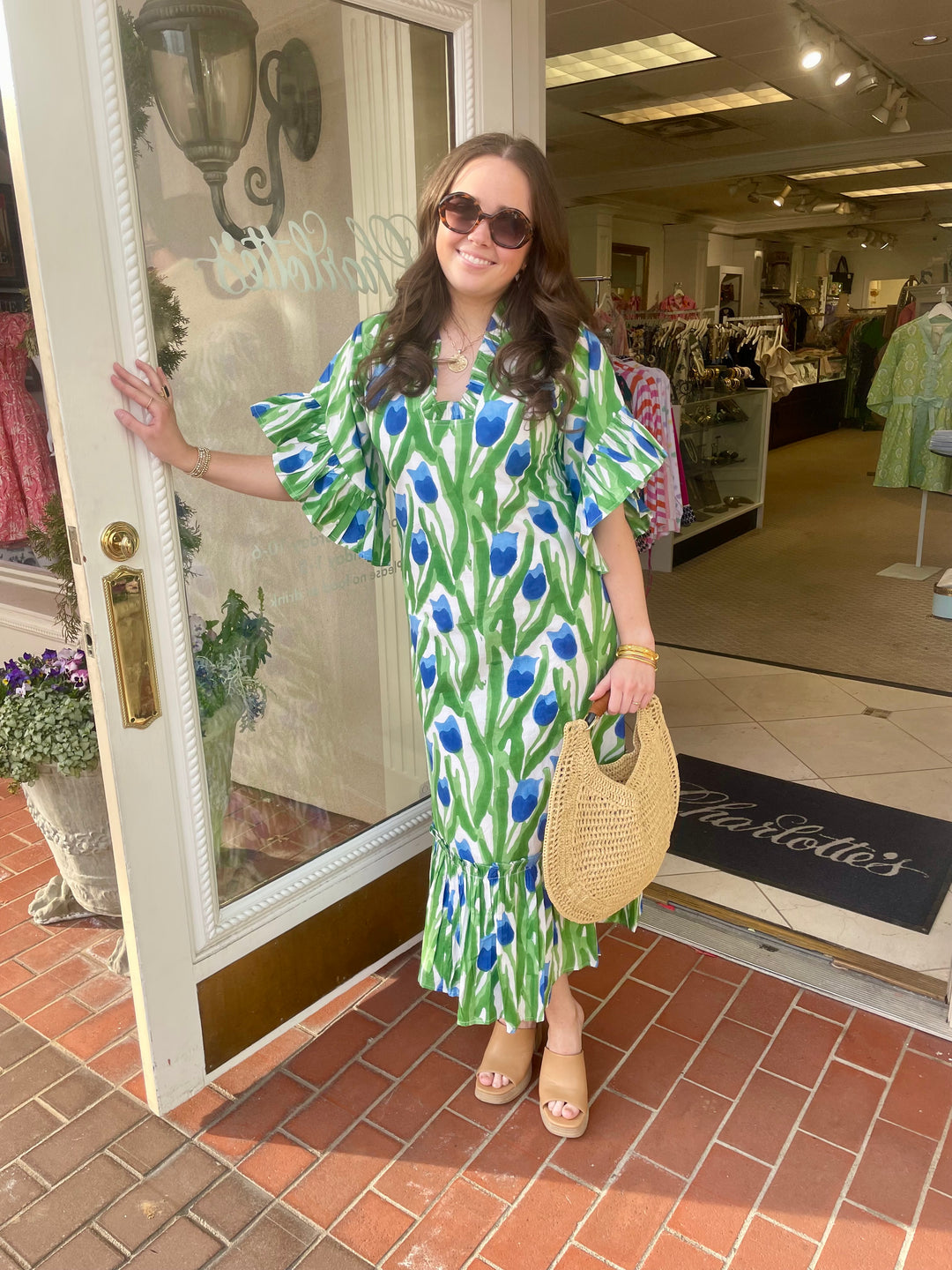 Soleil  Maxi Dress | Blue Tulips