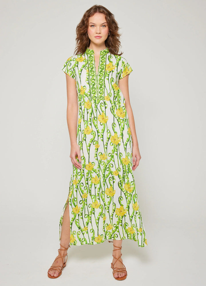 Lana Cap Sleeve Caftan | Blooming Lemon