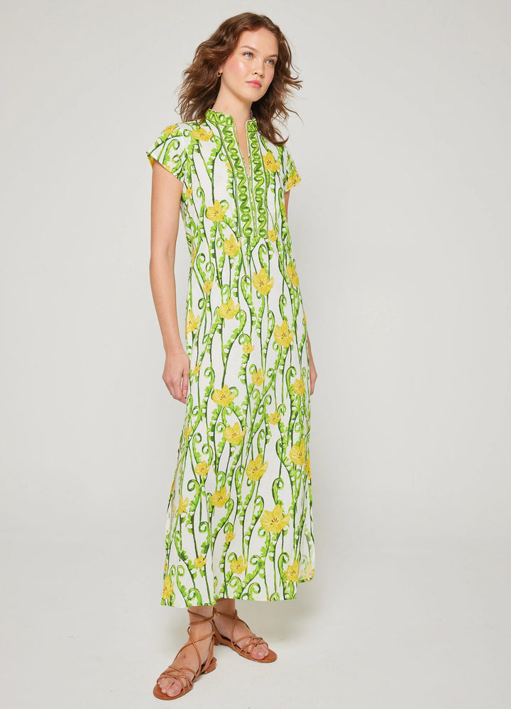 Lana Cap Sleeve Caftan | Blooming Lemon