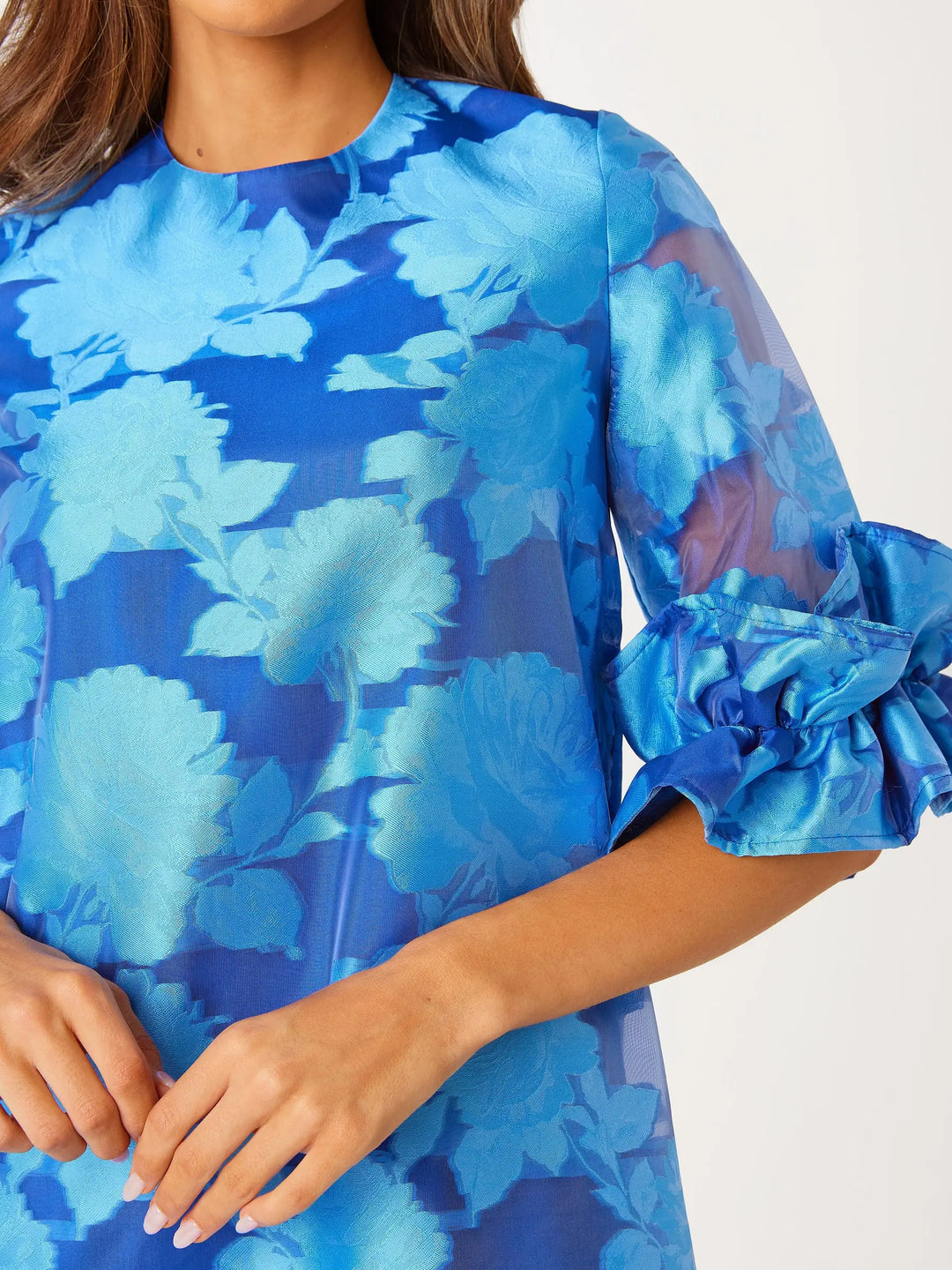 Bronwyn Dress | Blue Tea Organza