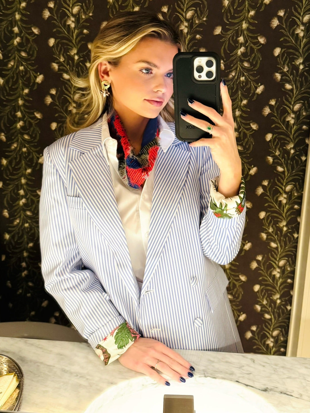 Bristol Blazer | Grapemist Stripe - Charlotte's Inc