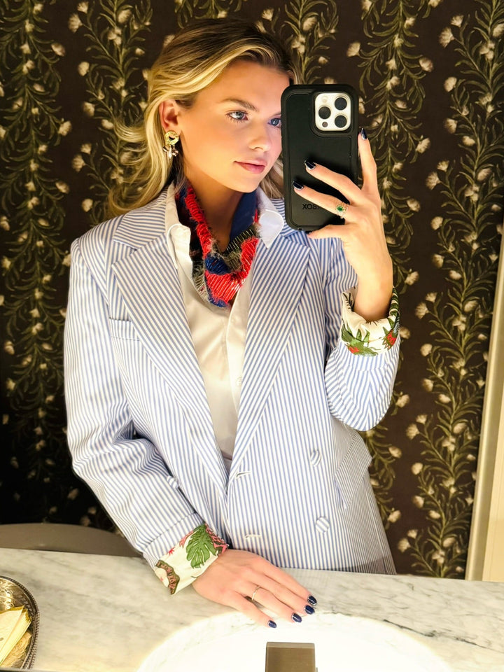 Bristol Blazer | Grapemist Stripe - Charlotte's Inc