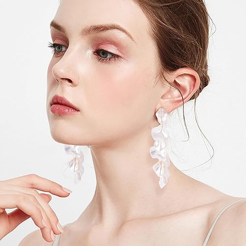 Rose Petal Dangle Earrings