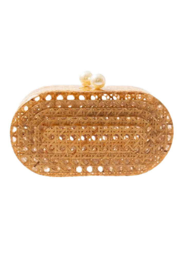 Oval Breakers Clutch | Natural