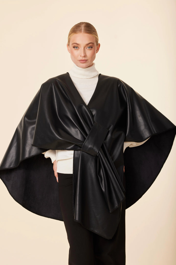 Vegan Leather Wrap | Black