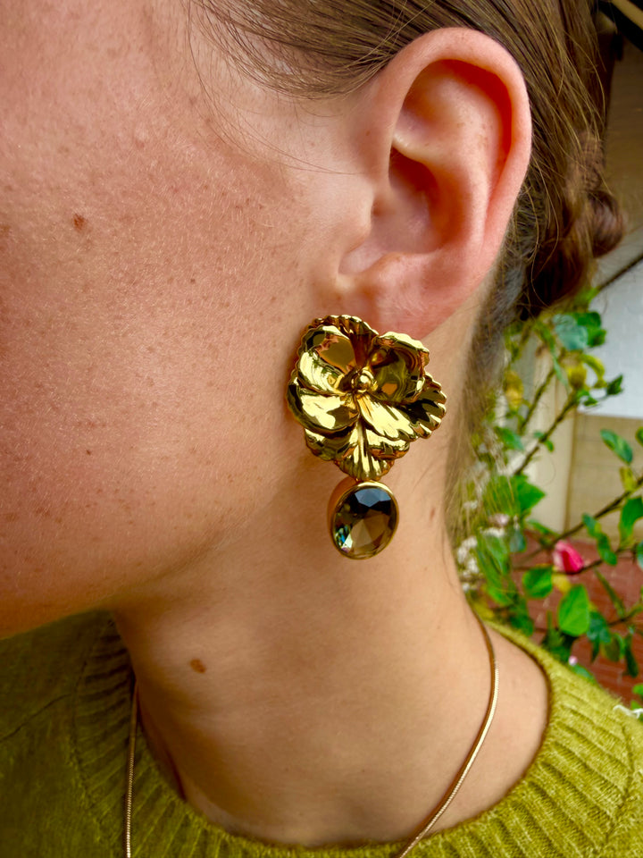 Delanie Convertible Earrings | Aqua Gold