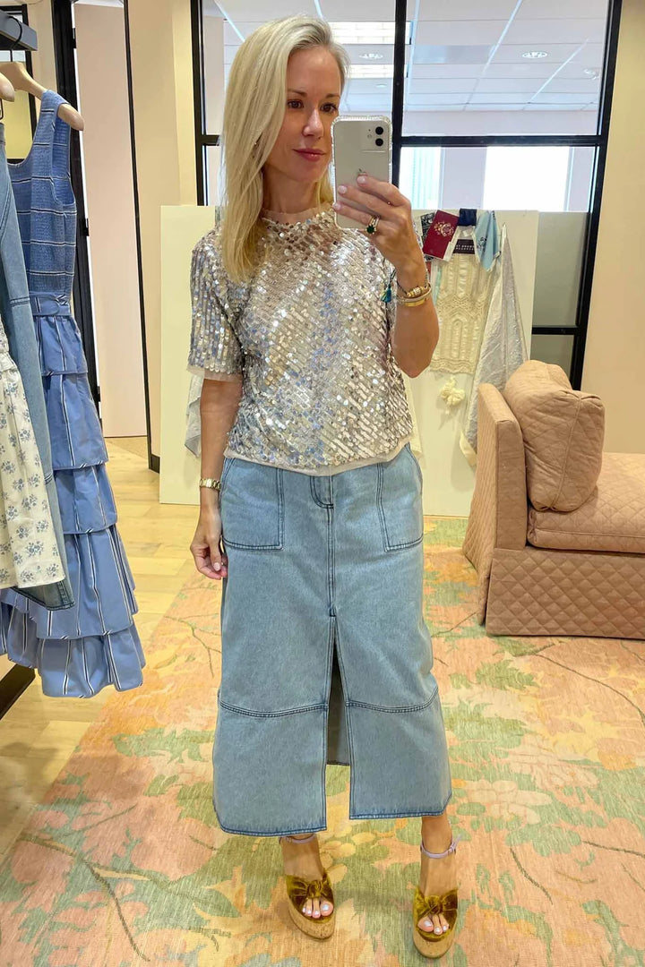 Pixie Top | Rose Sequin