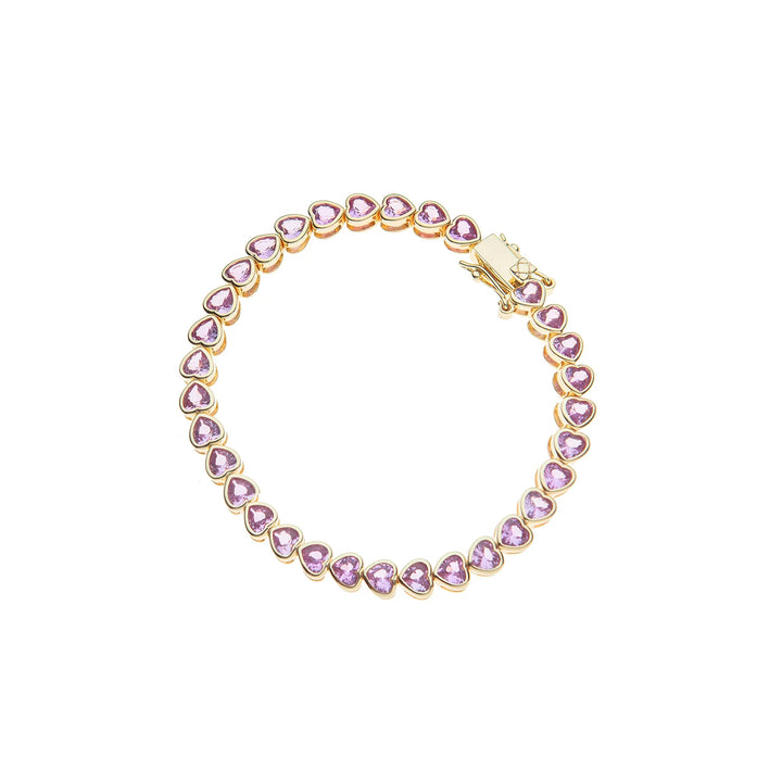 Made from LOVE Tennis Tennis Bracelet | Pink - Charlotte's Inc