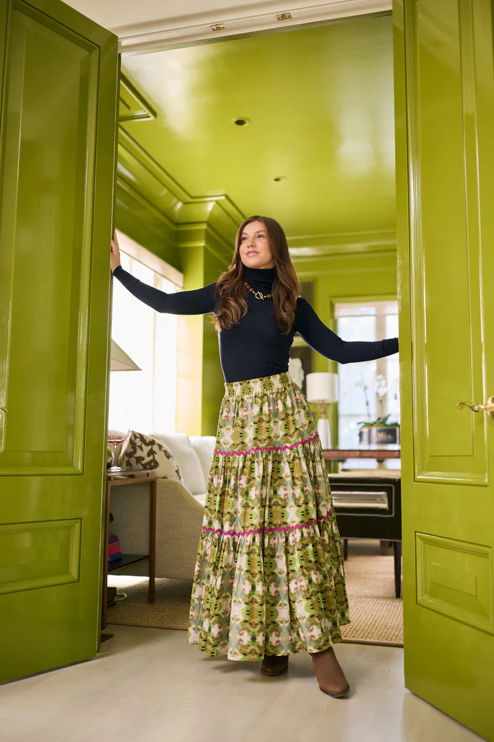 Jess Tiered Maxi Skirt | Camo