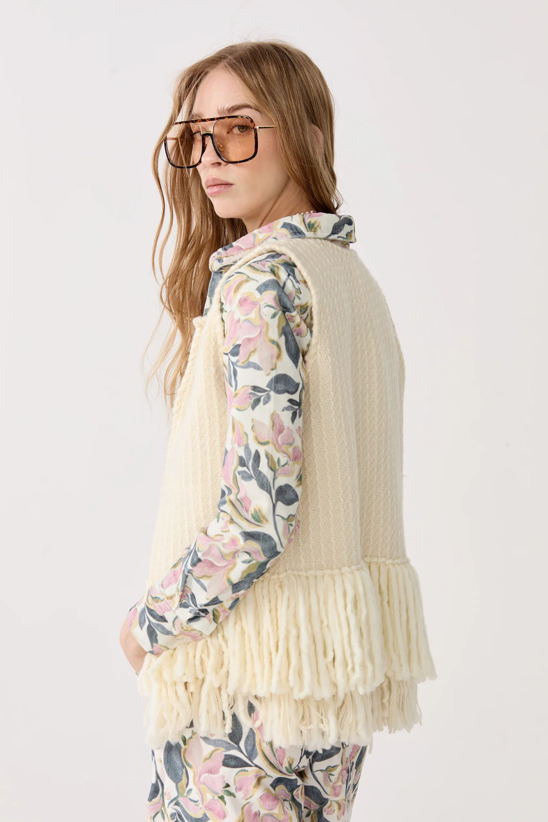 Western Merino Wool Vest | Natural