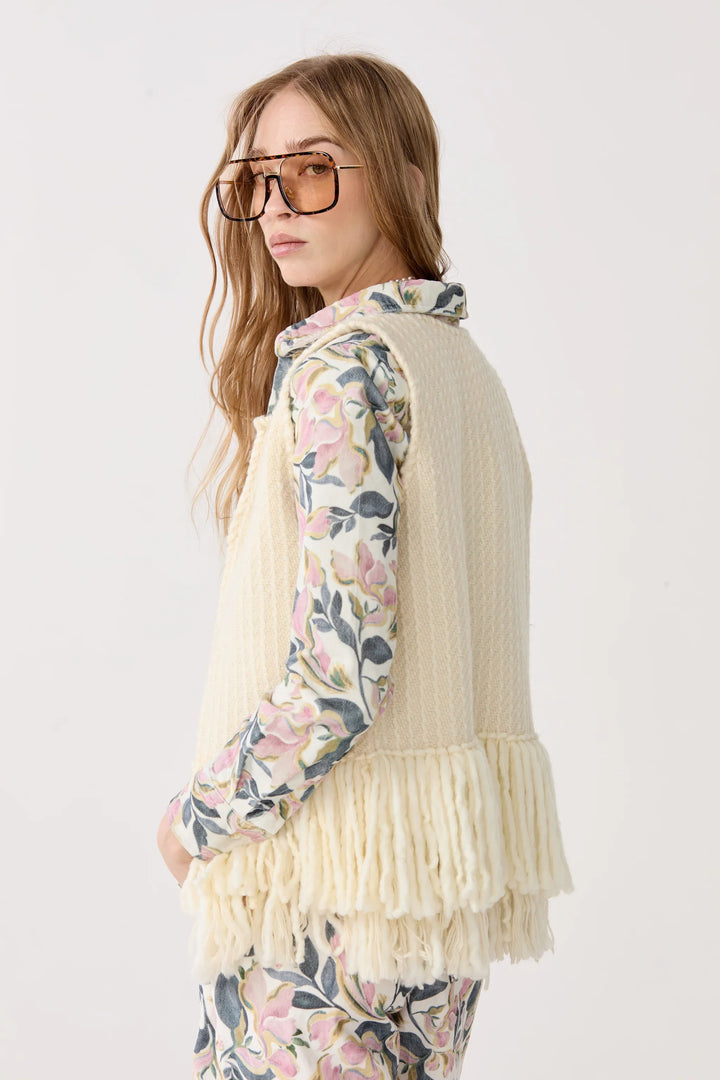 Western Merino Wool Vest | Natural