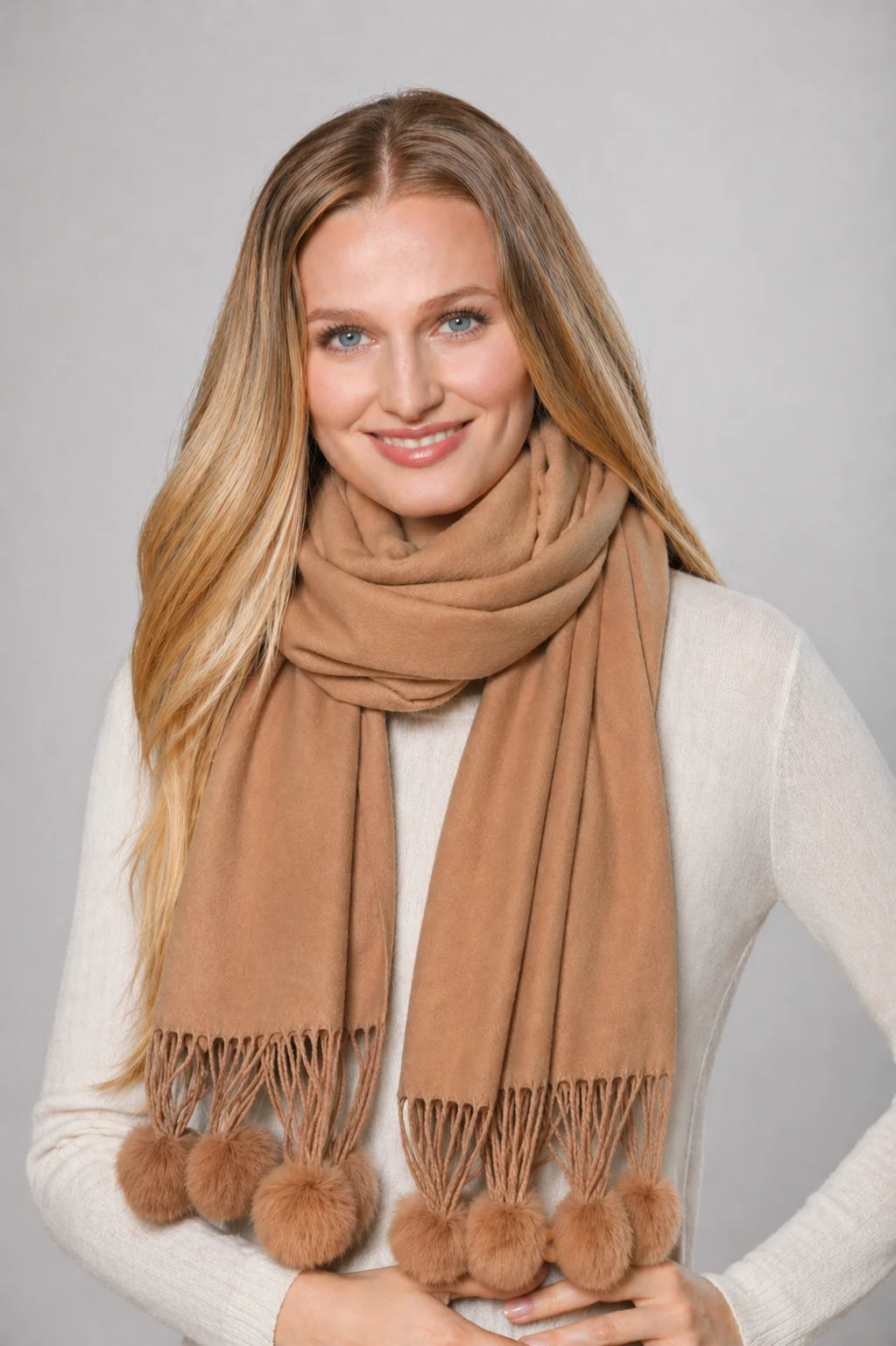 Cashmere Pom Wrap | + Colors