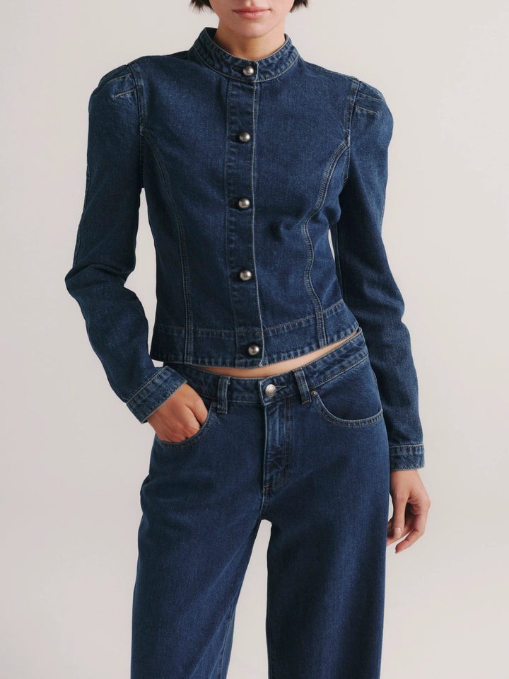 Sculpted Denim Top | Moon Lake