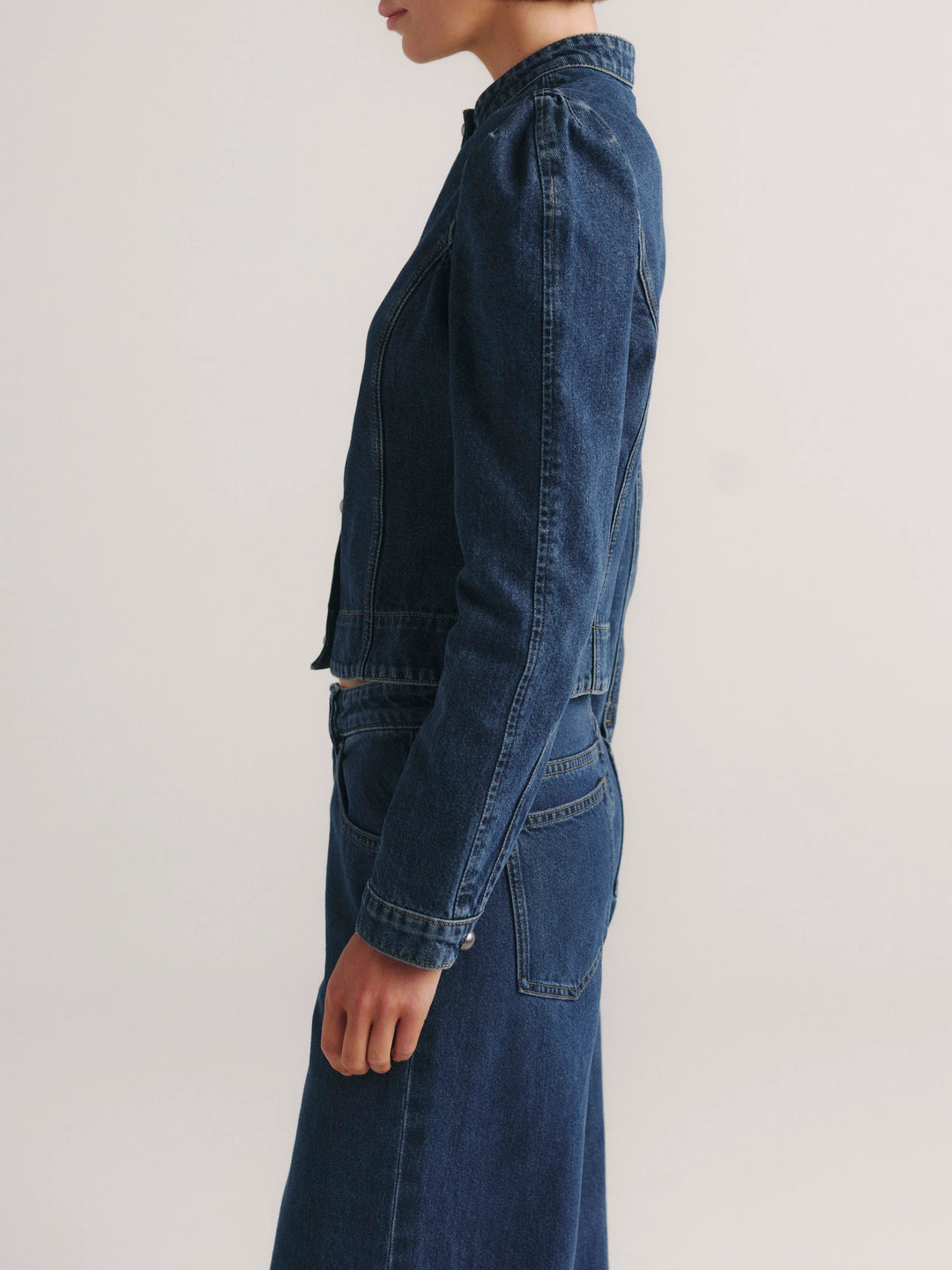 Sculpted Denim Top | Moon Lake