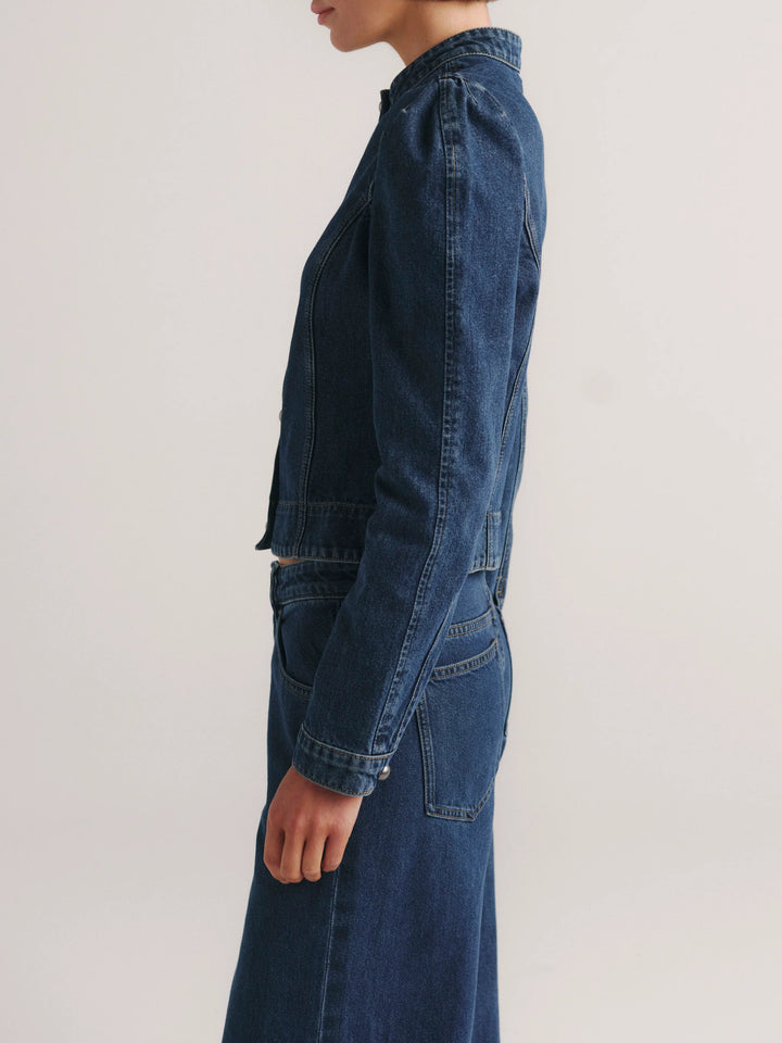 Sculpted Denim Top | Moon Lake