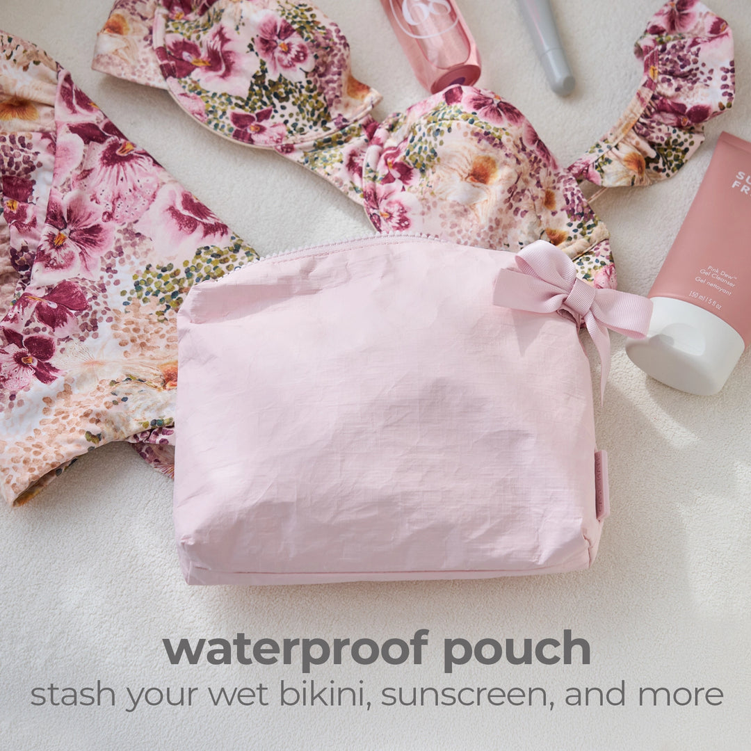 Essential Beach Bow Zip Pouch | +Colors