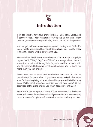 Jesus Calling For Kids 365 Devotional Girls Edition