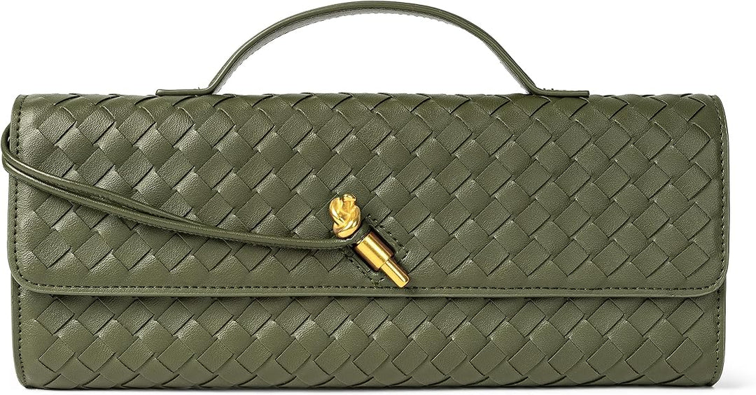 Woven Purse with Gold Hardware