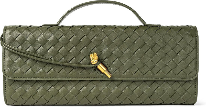 Woven Purse with Gold Hardware