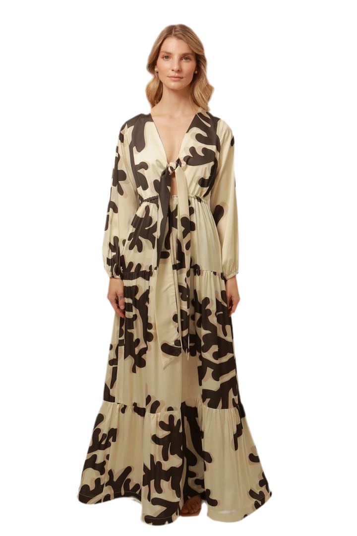 Eva Dress | Ivory/Black