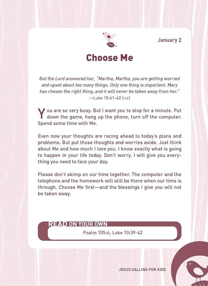 Jesus Calling For Kids 365 Devotional Girls Edition