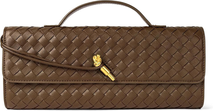 Woven Purse with Gold Hardware