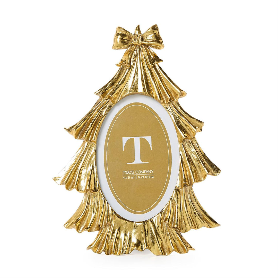 Golden Tree with Bow Photo Frame | 4x6"
