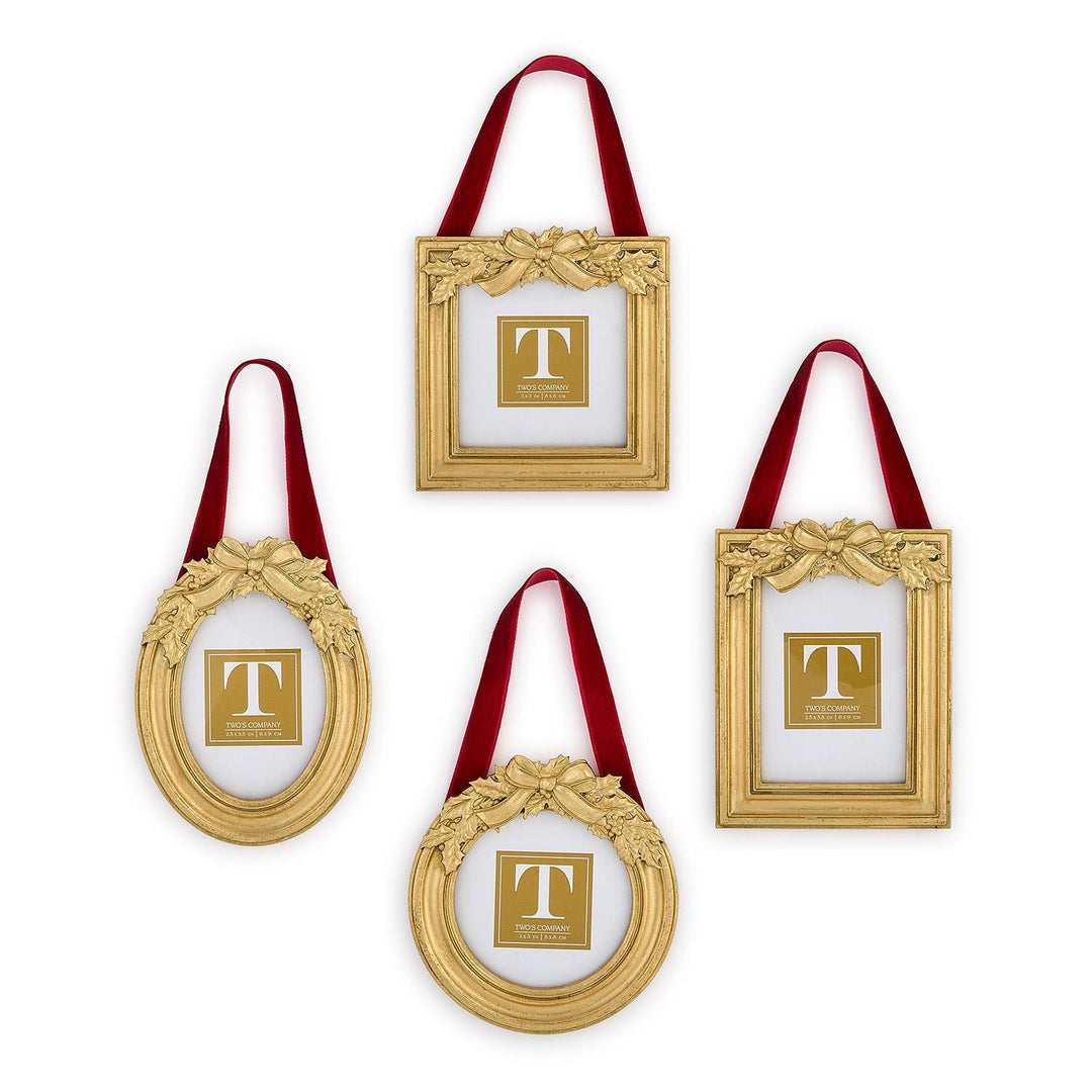 Holly Leaves Hanging Photo Frames/Ornaments