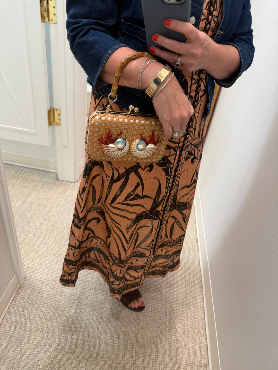 Cane Purse + Bamboo Handle