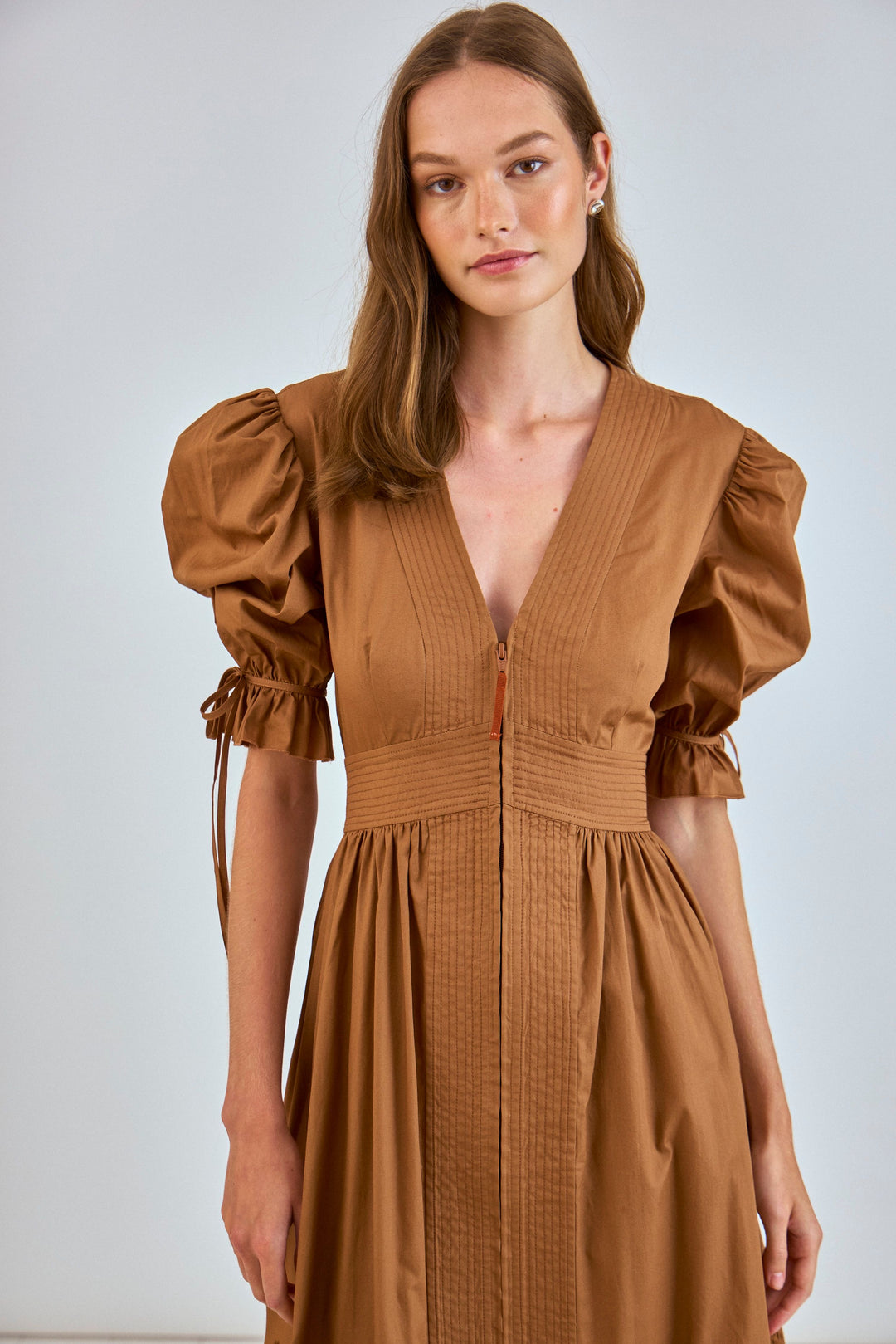 Kirin Dress | Mocha Embroidered Eyelet
