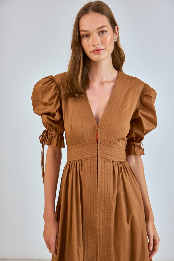 Kirin Dress | Mocha Embroidered Eyelet