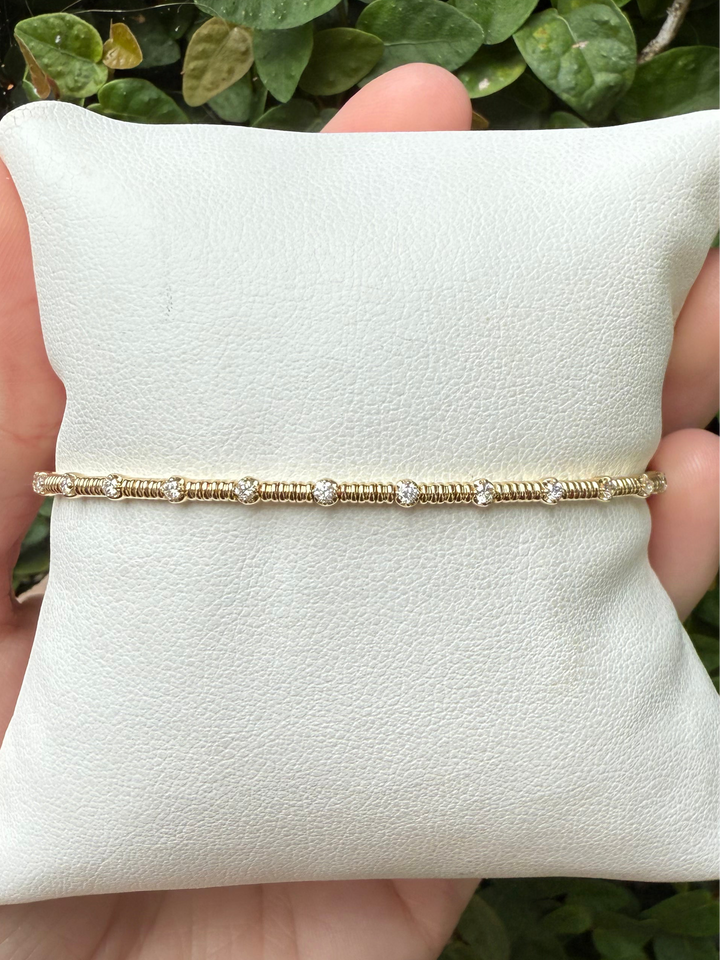 Diamond Station Flex Bracelet .27ct