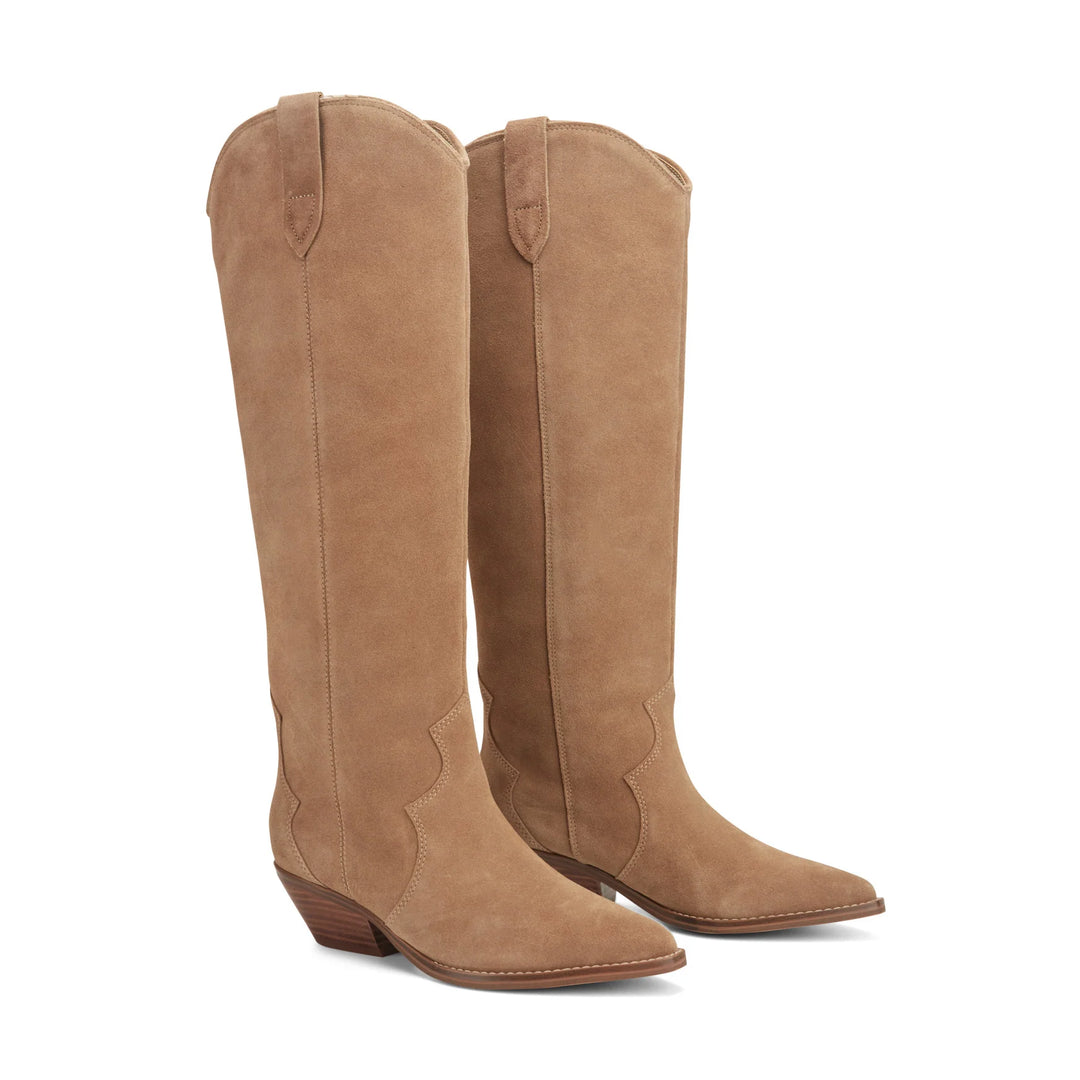 Ander Leather Western Boot |  Medium Natural Suede