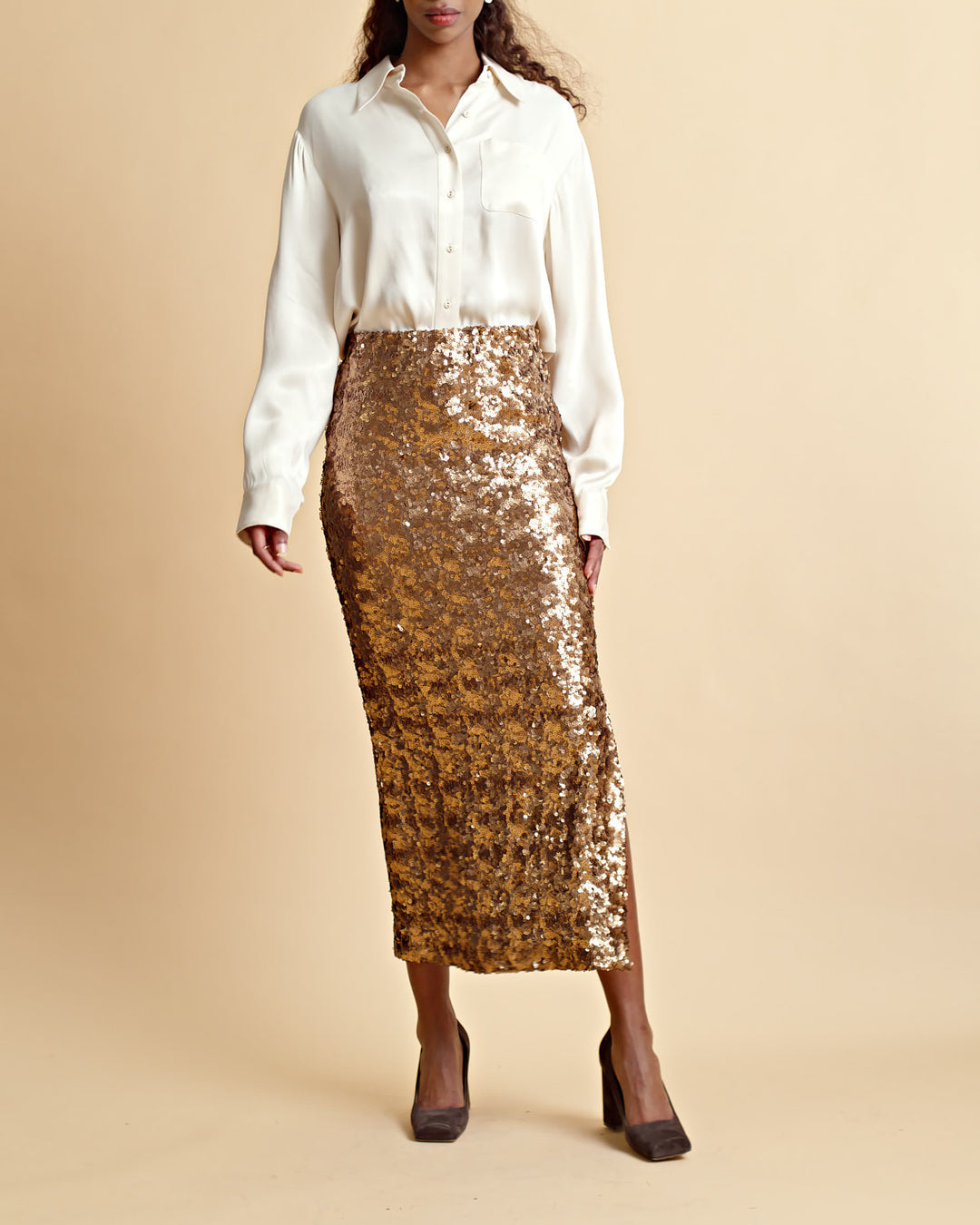 ByTimo Sequins Skirt | Golden