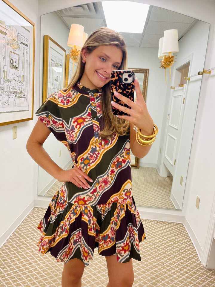 Cap Sleeve Mini | Green Montezuma