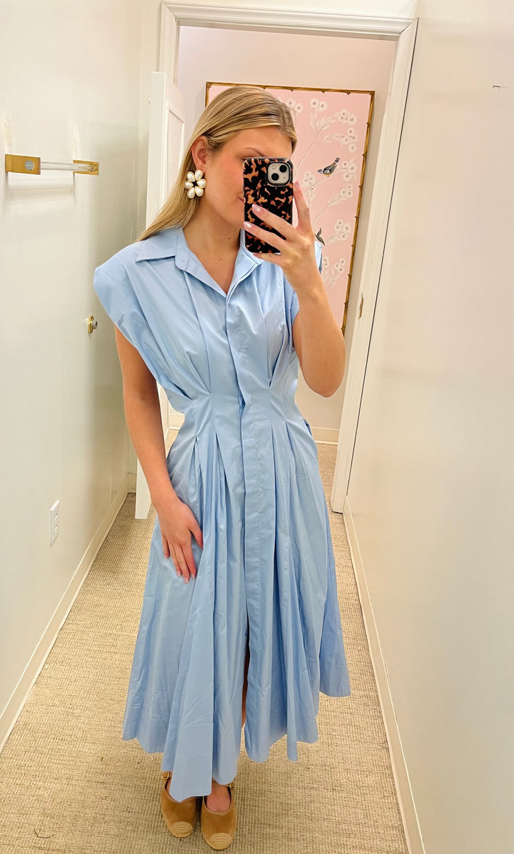 Cosmos A-Line Midi Dress | Blue