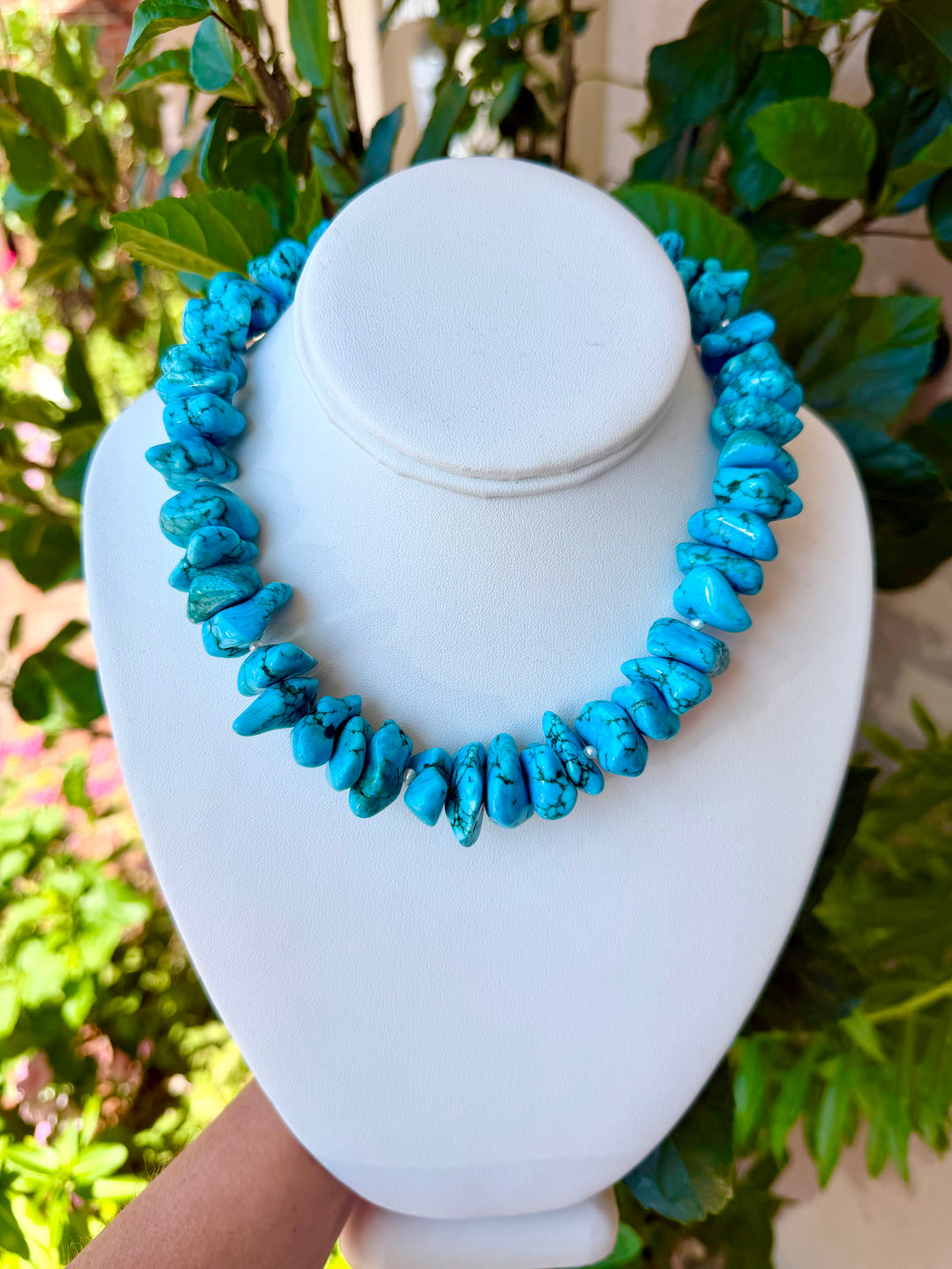 Bellezza Turquoise Chunky Beaded Necklace