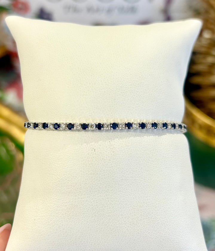 Sapphire + Diamond Flex Bangle 0.72