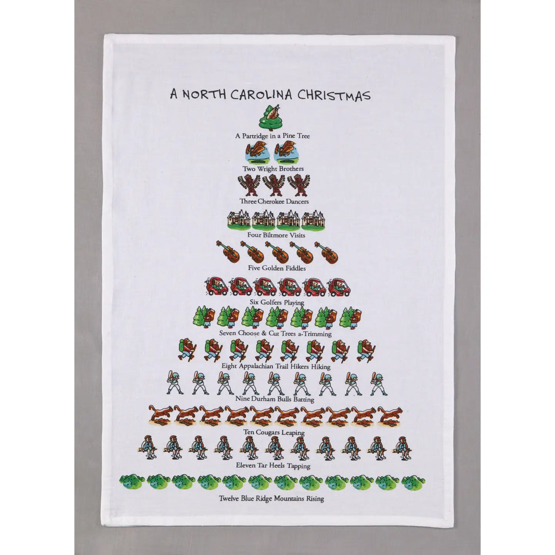 A North Carolina Christmas Kitchen Towel