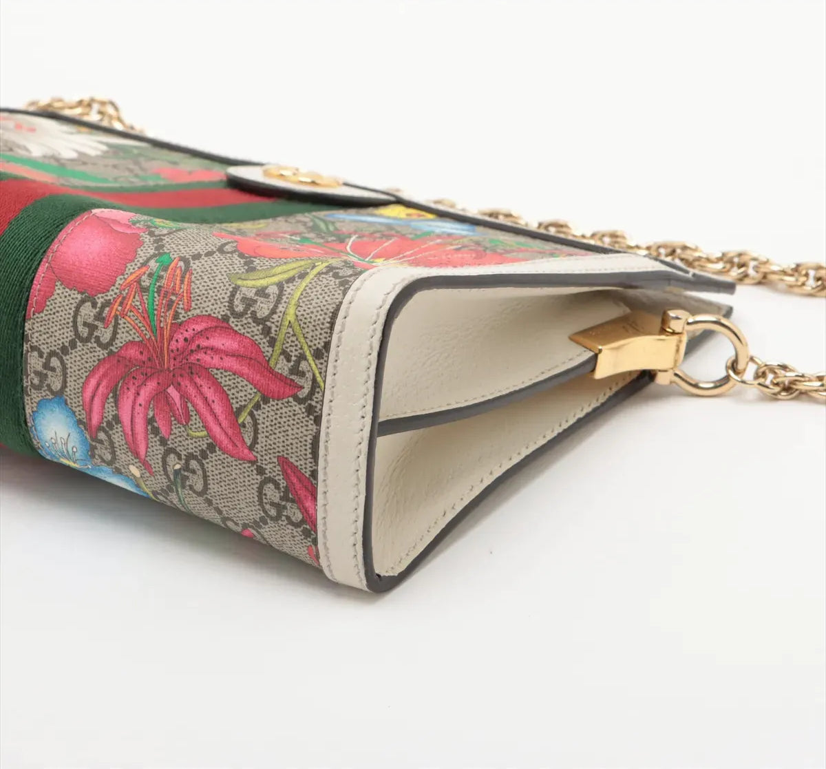 Gucci Small Ophidia Chain Shoulder Bag, GG Supreme Flora