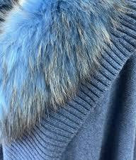 Cashmere Shawl with Genuine Fox Fur Collar | + Colors