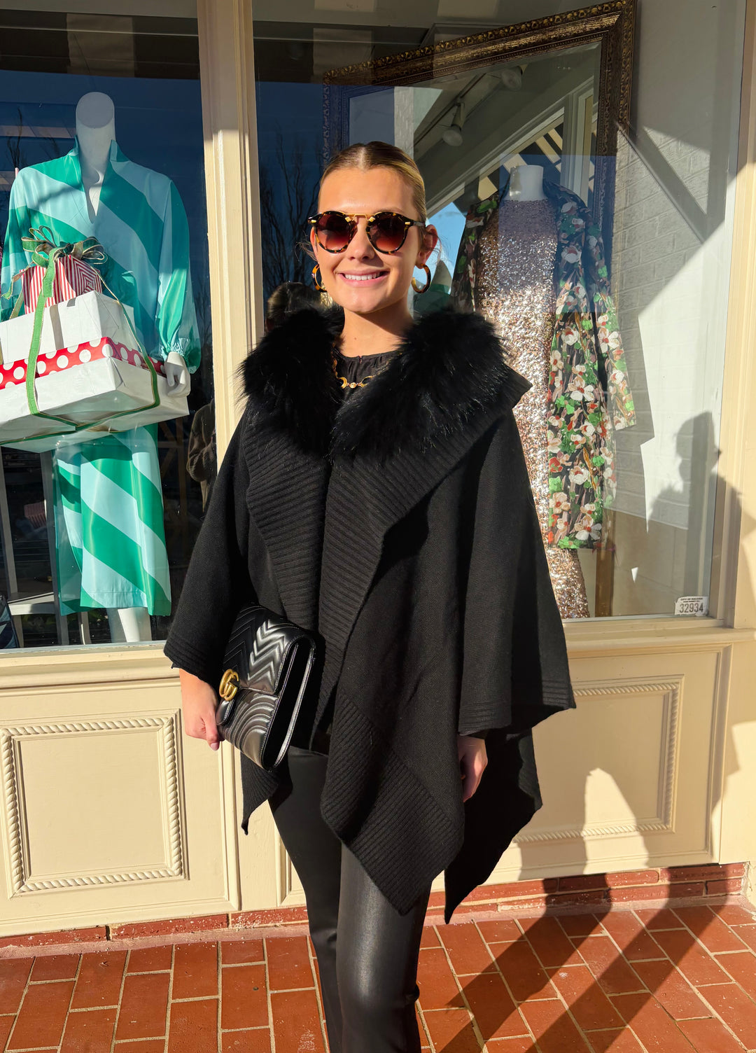 Cashmere Shawl with Genuine Fox Fur Collar | + Colors