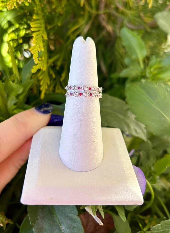 14kt Ruby and Diamond Band C8031-RWG