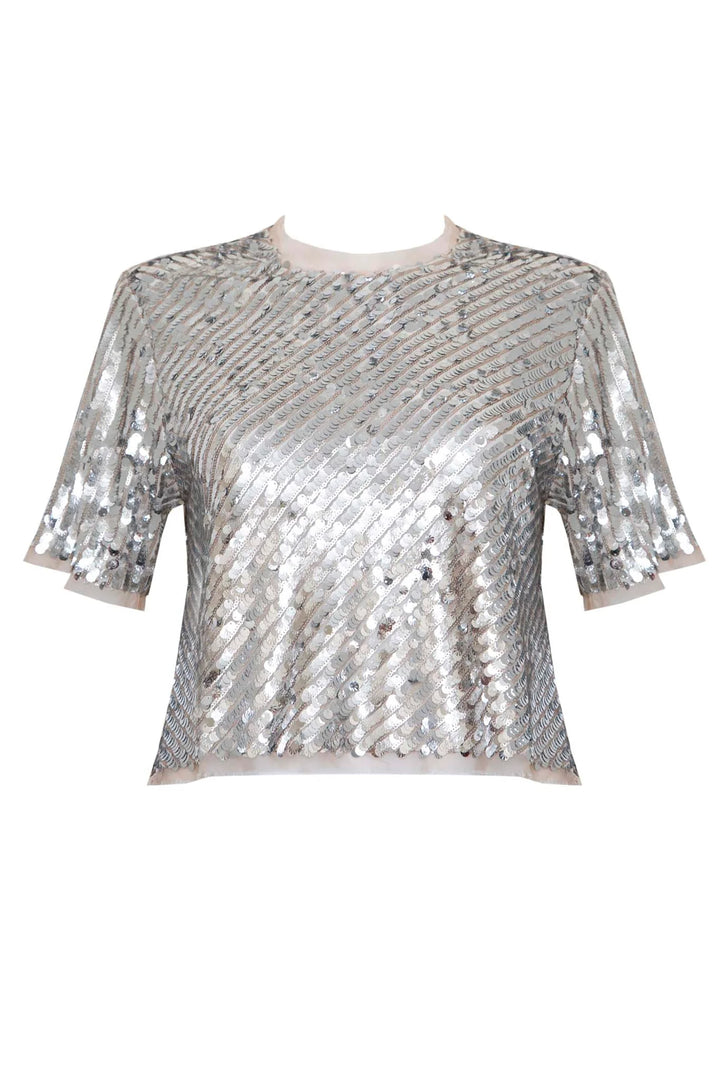 Pixie Top | Rose Sequin