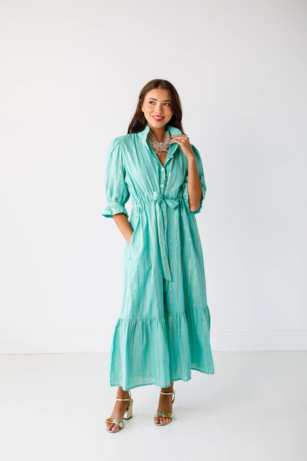Catherine Dress | Resort Green – Charlotte's Inc